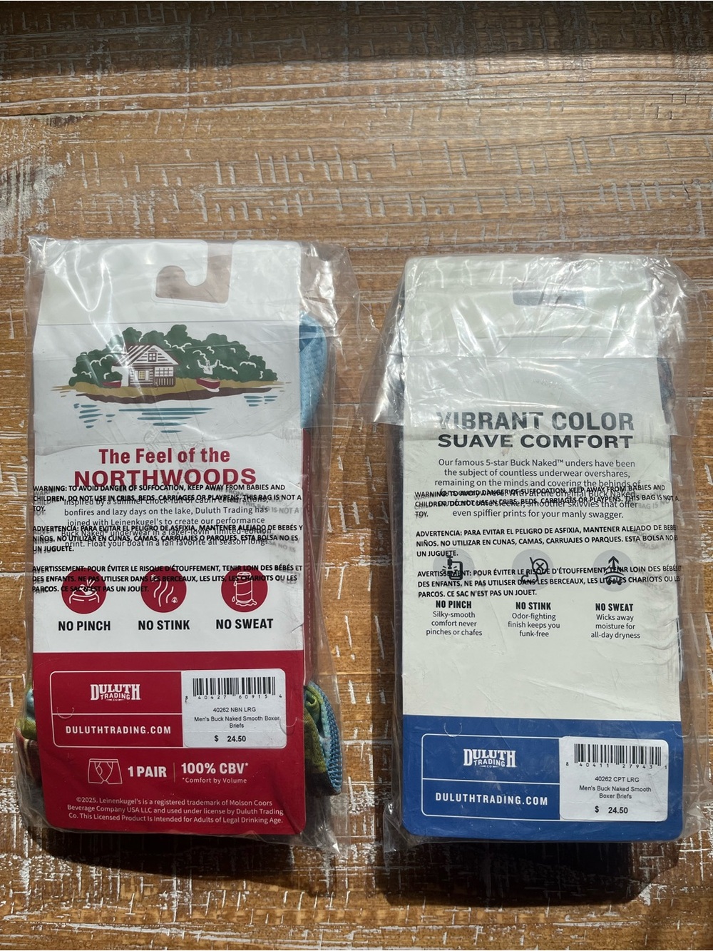 Duluth Trading Co Buck Naked Men's Boxer Briefs - 2 Pairs New In Packaging - Picture 2 of 7